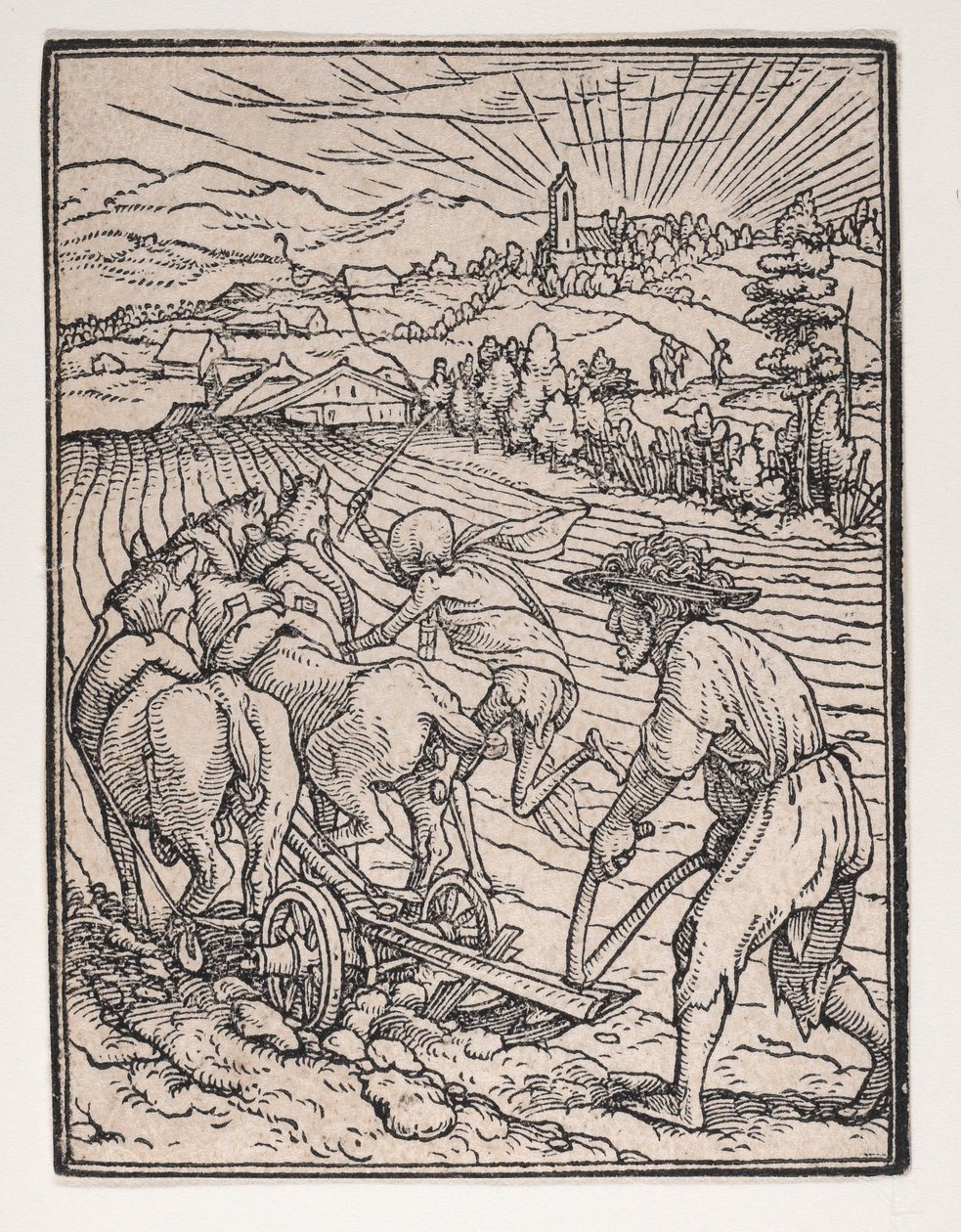 Le Paysan ou Laboureur, de La Danse de la Mort, vers 1526, publié en 1538 - Hans Lützelburger