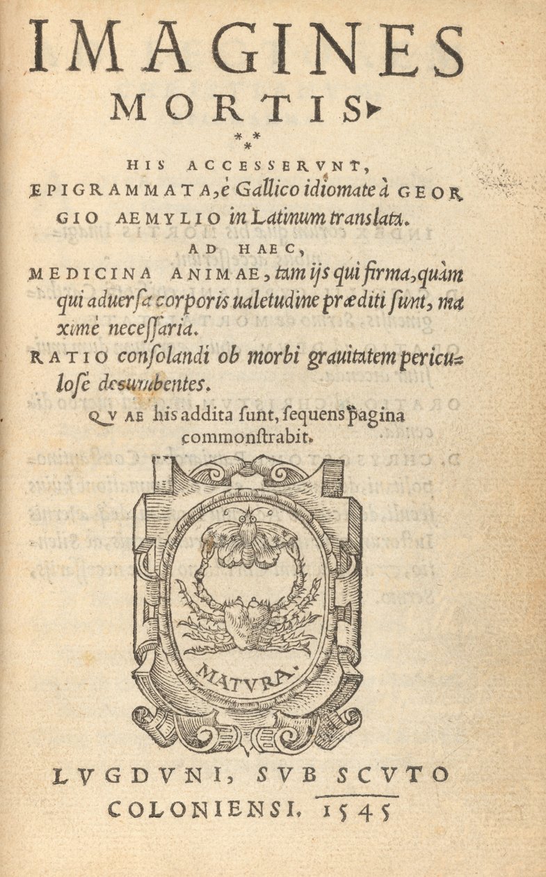 Imagines Mortis - Hans Lützelburger after Hans Holbein the Younger