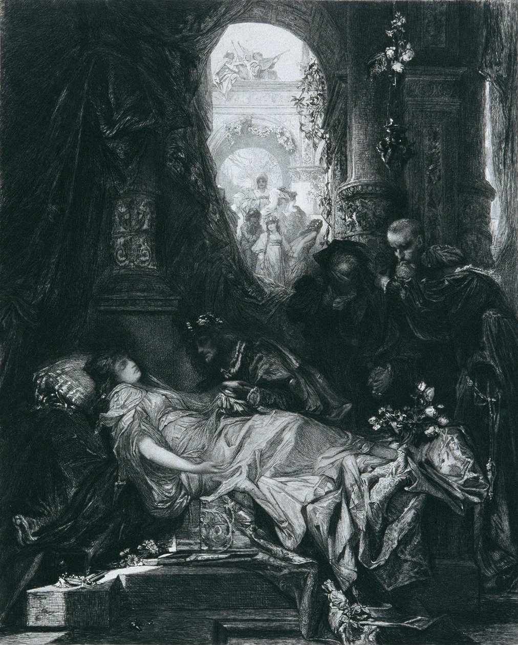 JULIA CAPULET, PRÉSUMÉE MORTE - Hans Makart
