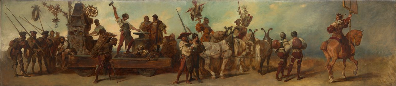 Projet pour le cortège festif de 1879 - La forge - Hans Makart