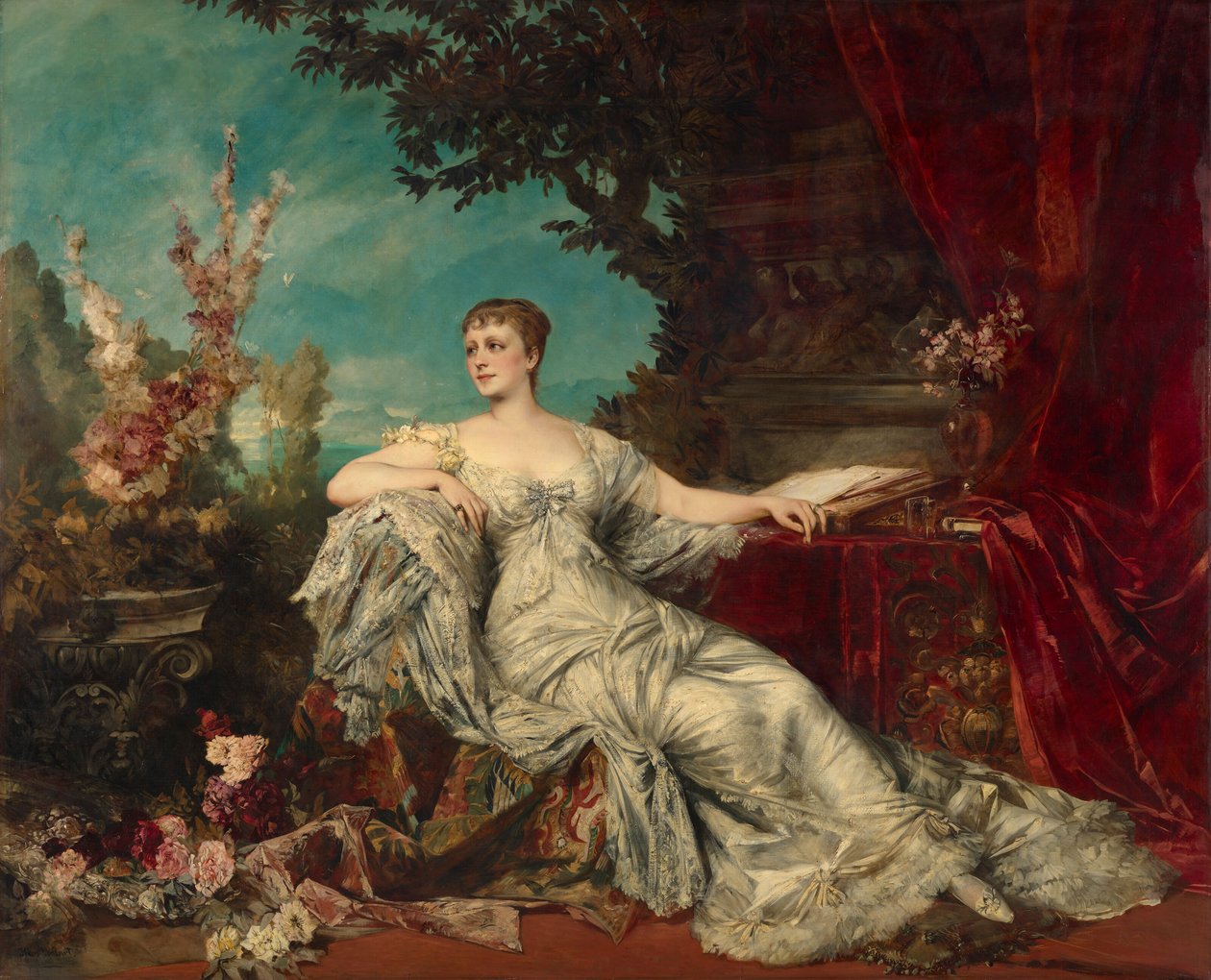 Portrait assis de la comtesse Gabrielle Louise Marie Duchâtel (1854-1889), épouse de l