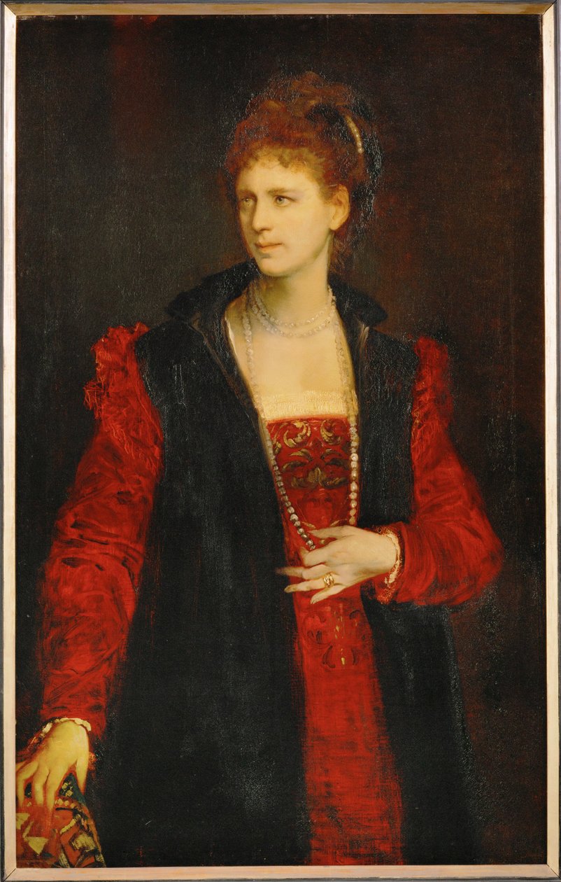 Zerline Gabillon, actrice au Burgtheater de Vienne ... (peinture sur toile) - Hans Makart