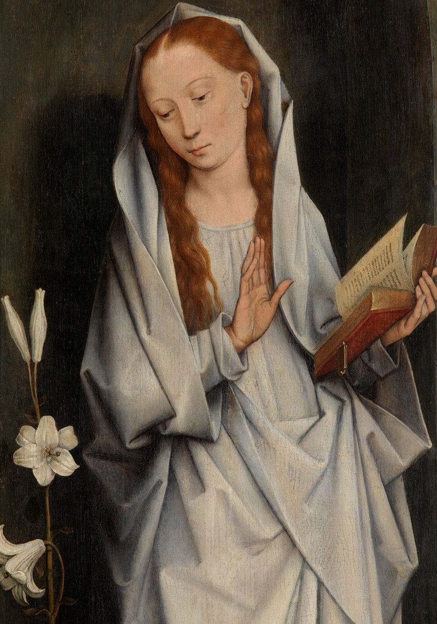 Détail de la Vierge, du revers d