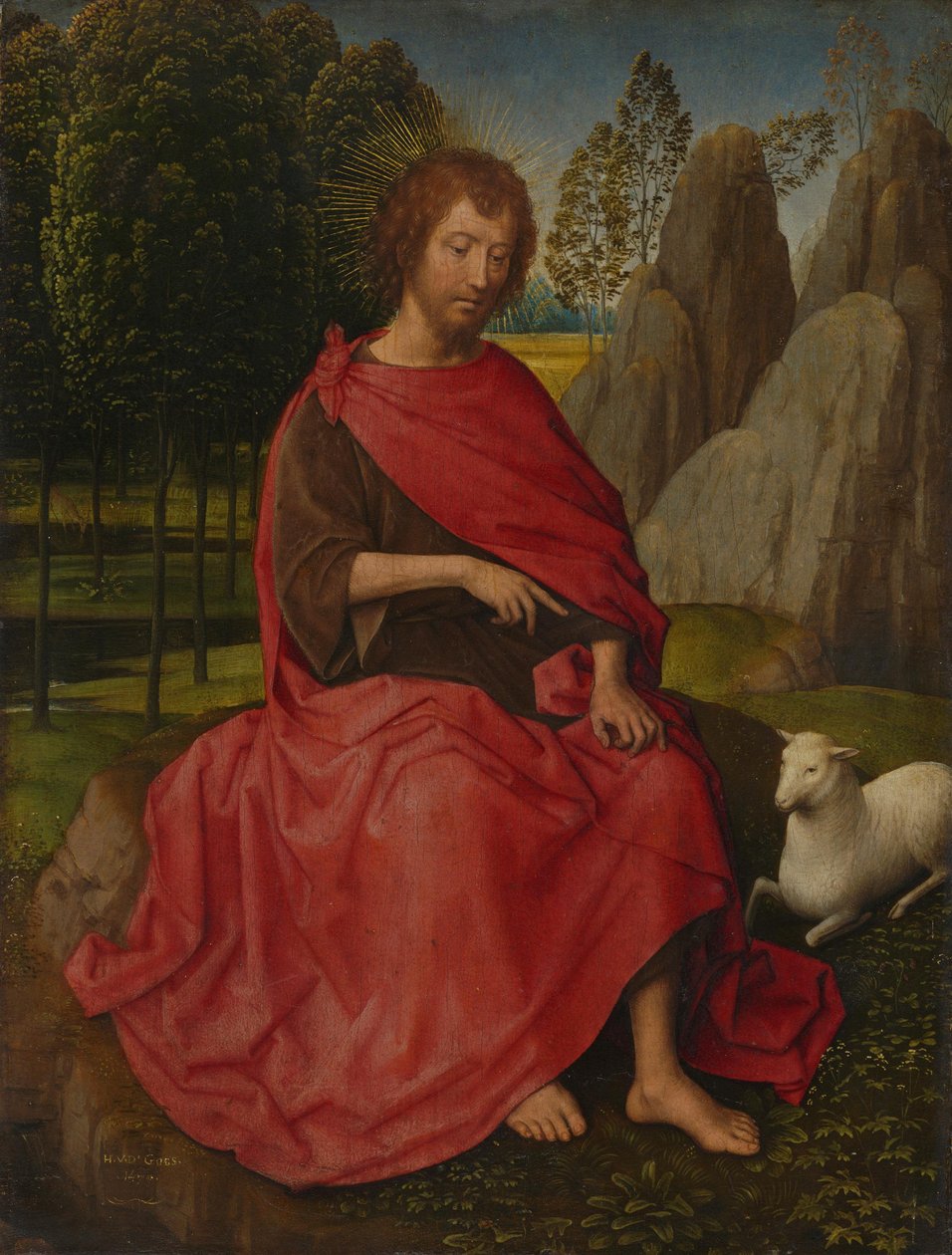 Jean-Baptiste
(Au verso : tête de mort) - Hans Memling