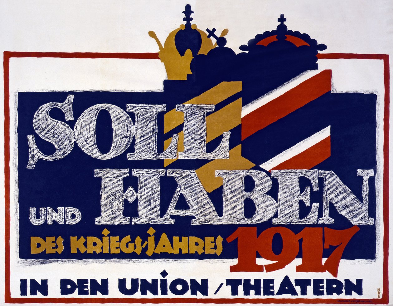 Publicité pour Soll und Haben des Kriegs-jahres 1917, 1917 - Hans Rudi Erdt