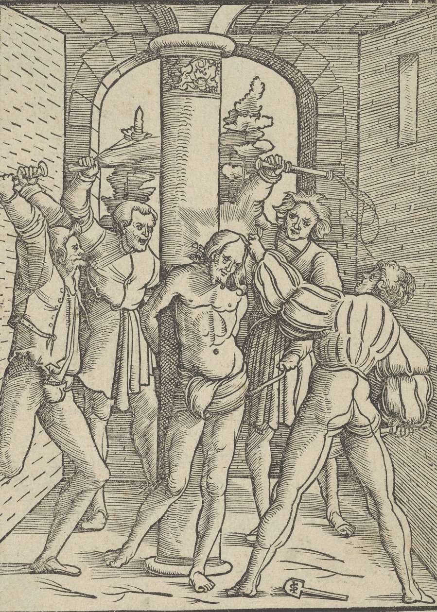 Le Christ flagellé, de La Doctrine, Vie et Passion de Jésus-Christ, 1537 - Hans Schäufelein the Elder