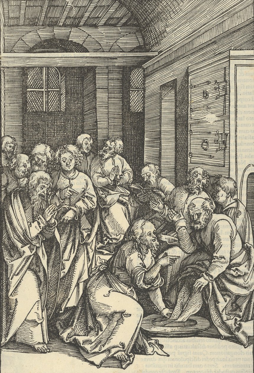 Christ lavant les pieds de Saint Pierre, de Speculum passionis domini nostri Ihesu Christi, 1507 - Hans Schäufelein the Elder