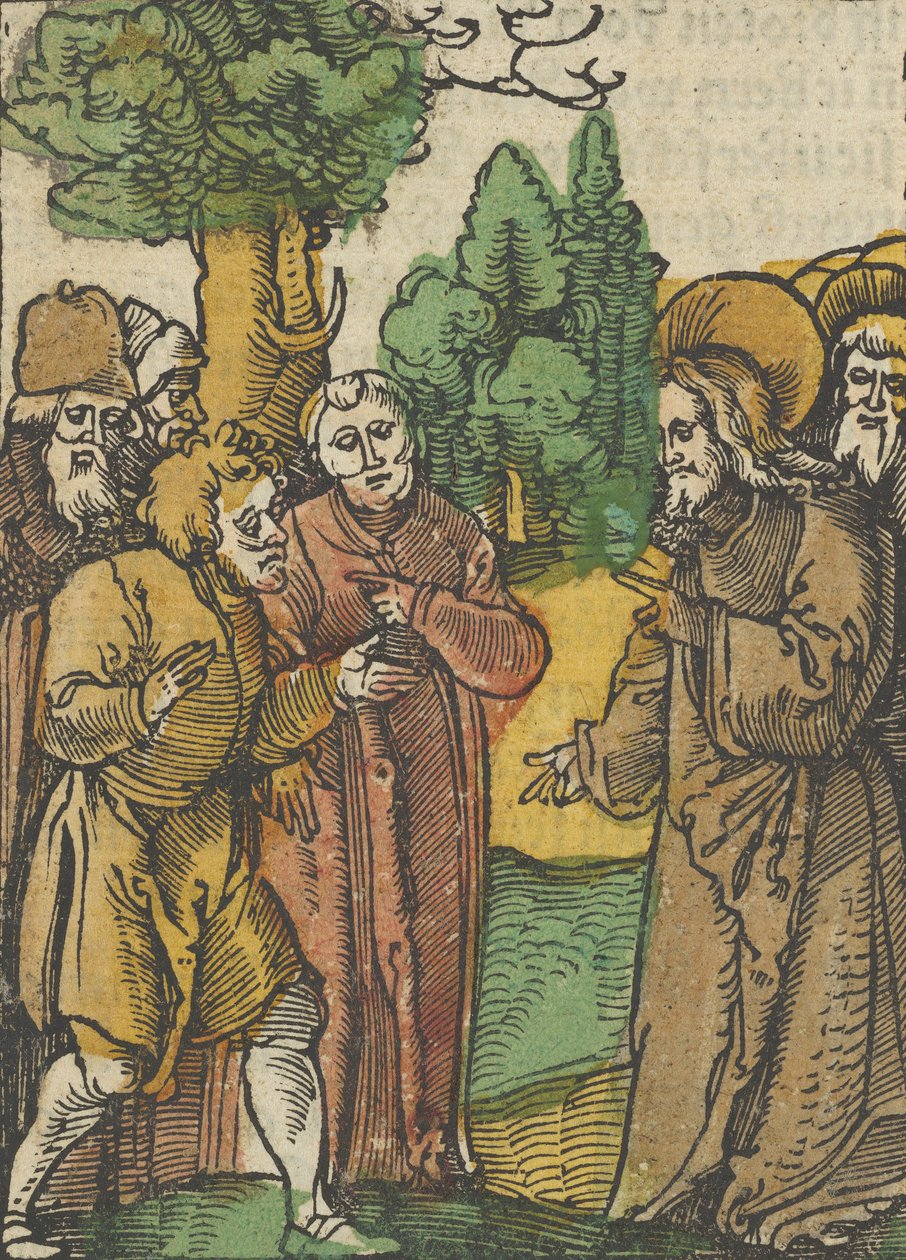 Le Christ et les Pharisiens, de Das Plenarium, 1517 - Hans Schäufelein the Elder