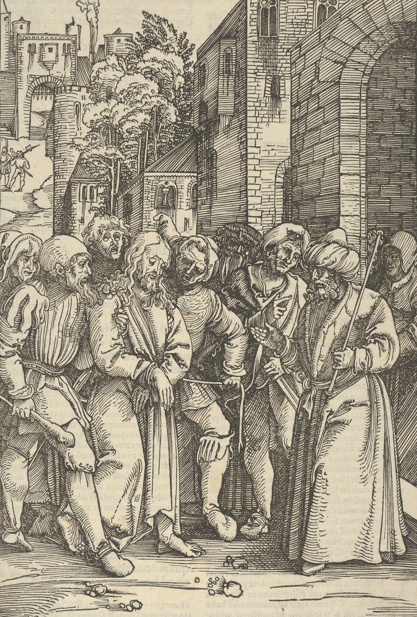 Christ devant Pilate devant son palais, du Speculum passionis domini nostri Ihesu Christi - Hans Schäufelein the Elder