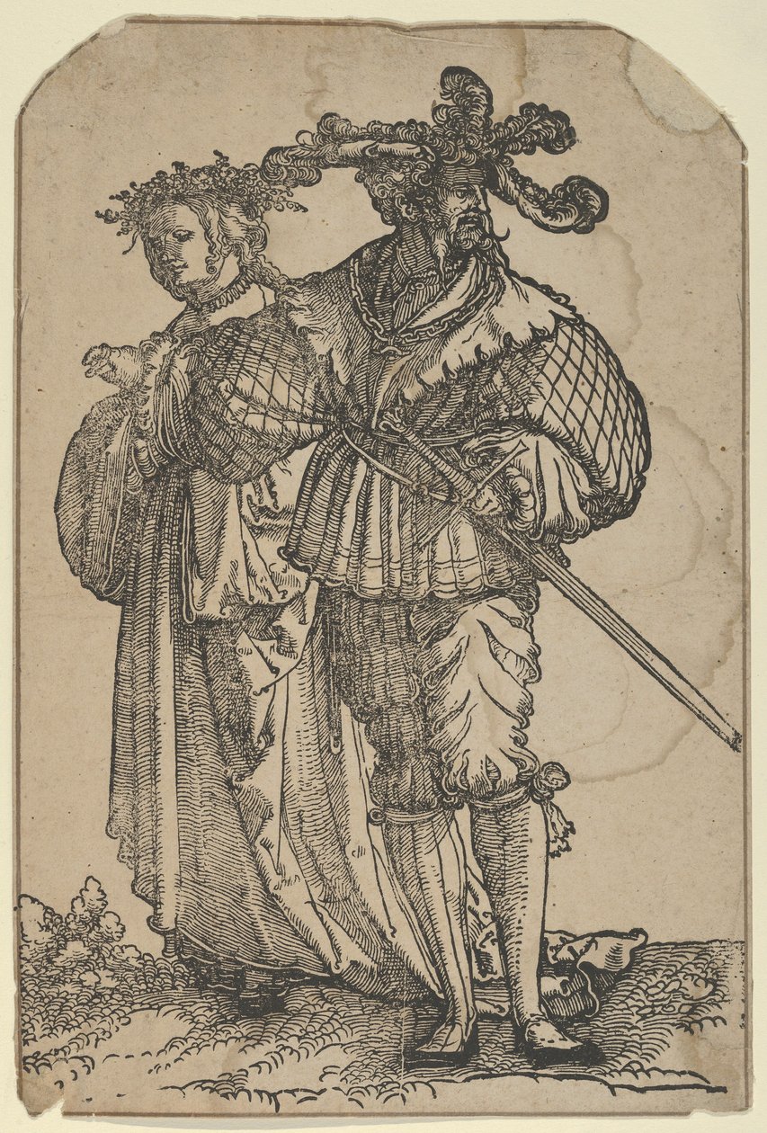 Couple dansant I, de The Wedding Dancers restrike - Hans Schäufelein the Elder