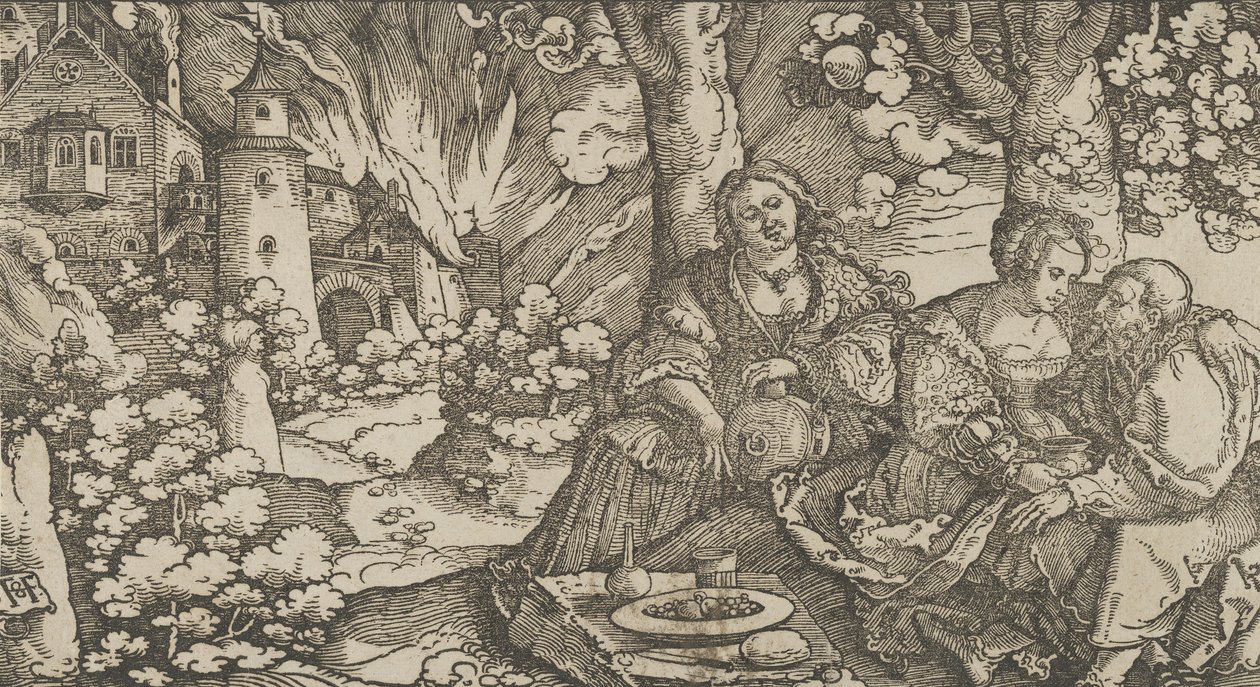 Lot et ses filles - Hans Schäufelein the Elder