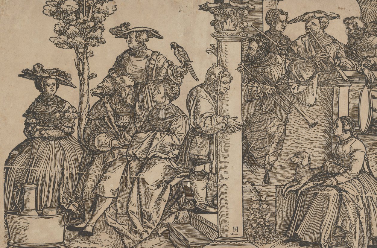 Musiciens et spectateurs - Hans Schäufelein the Elder