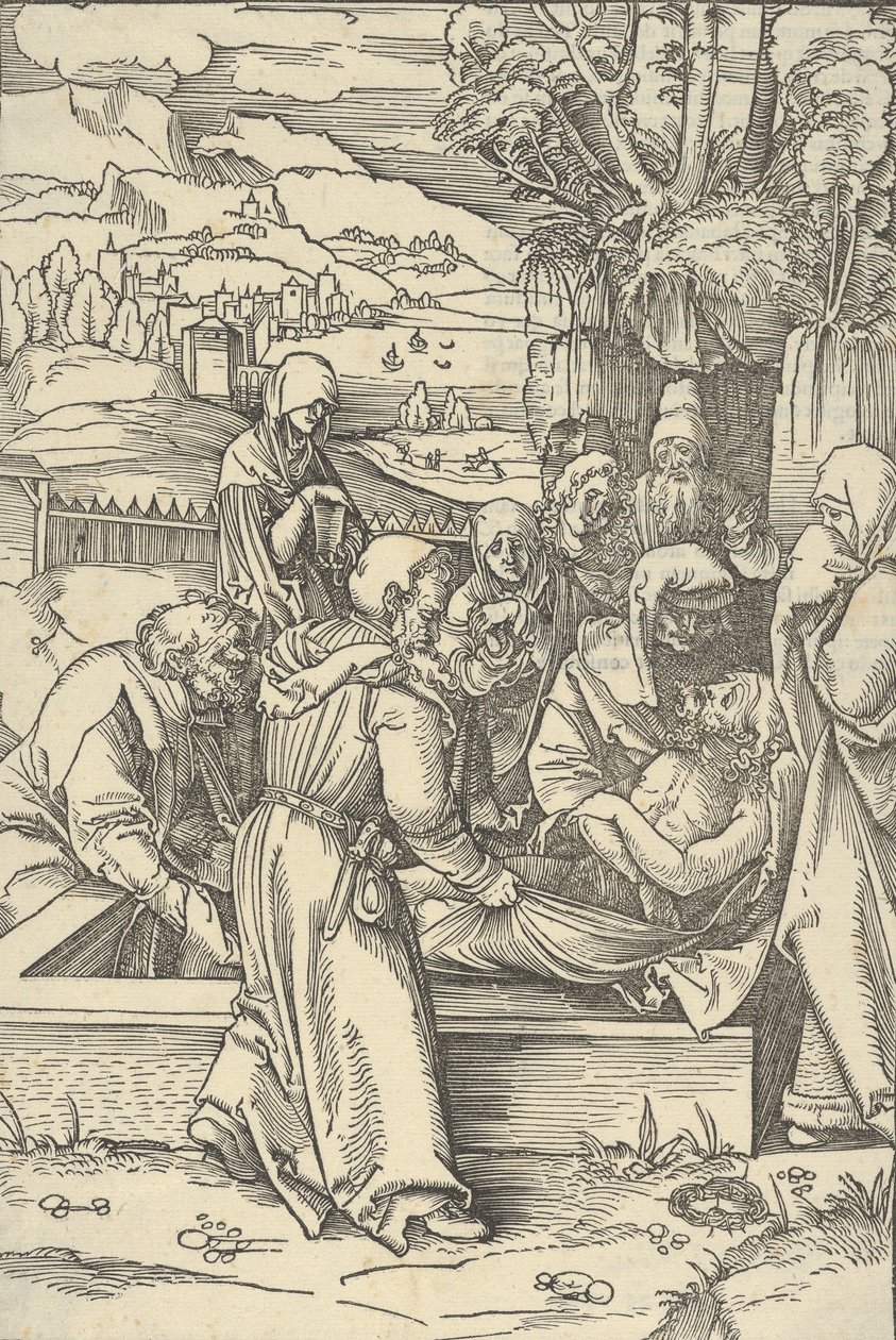 La Mise au tombeau, de Speculum passionis domini nostri Ihesu Christi - Hans Schäufelein the Elder
