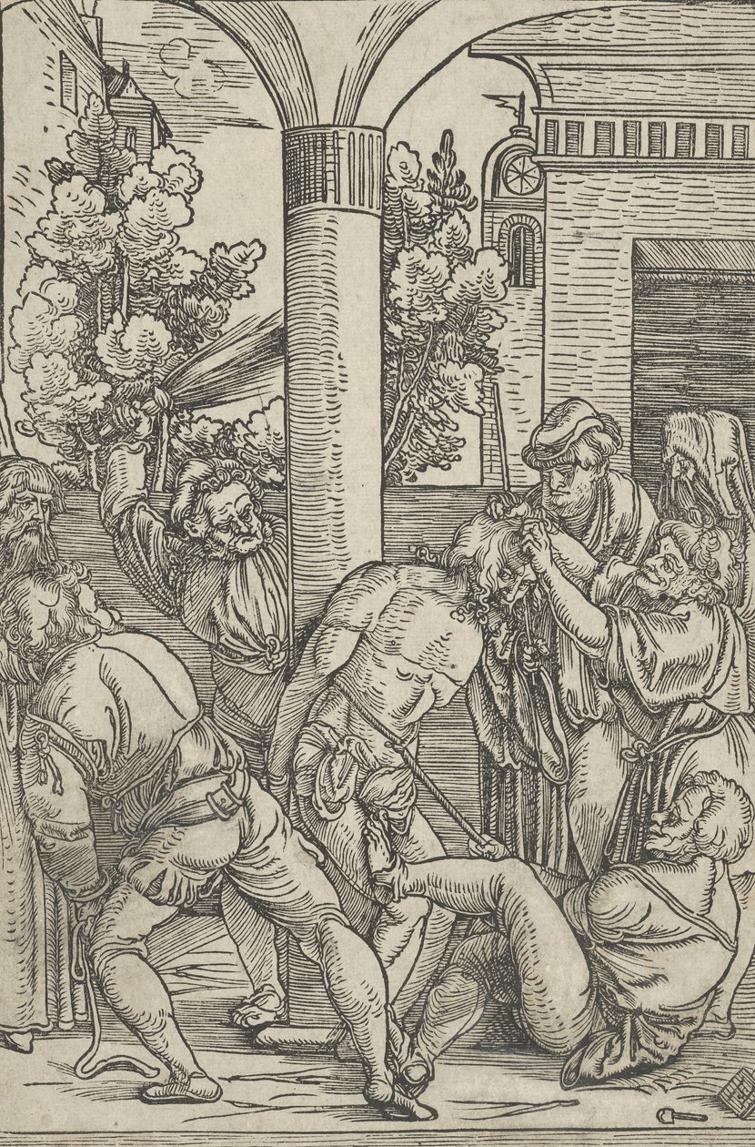 La Flagellation, de La Vie du Christ, vers 1511-12 - Hans Schäufelein the Elder