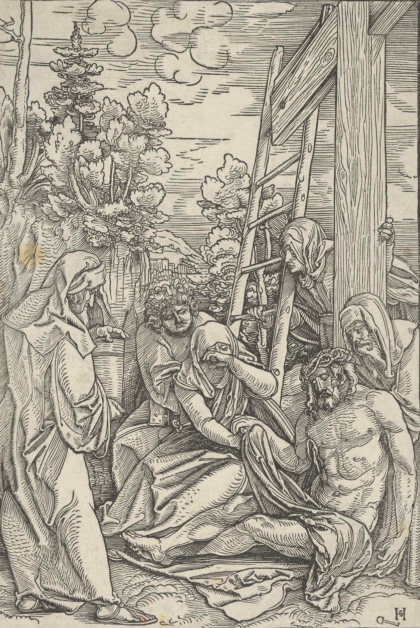 La lamentation, de La Vie du Christ - Hans Schäufelein the Elder