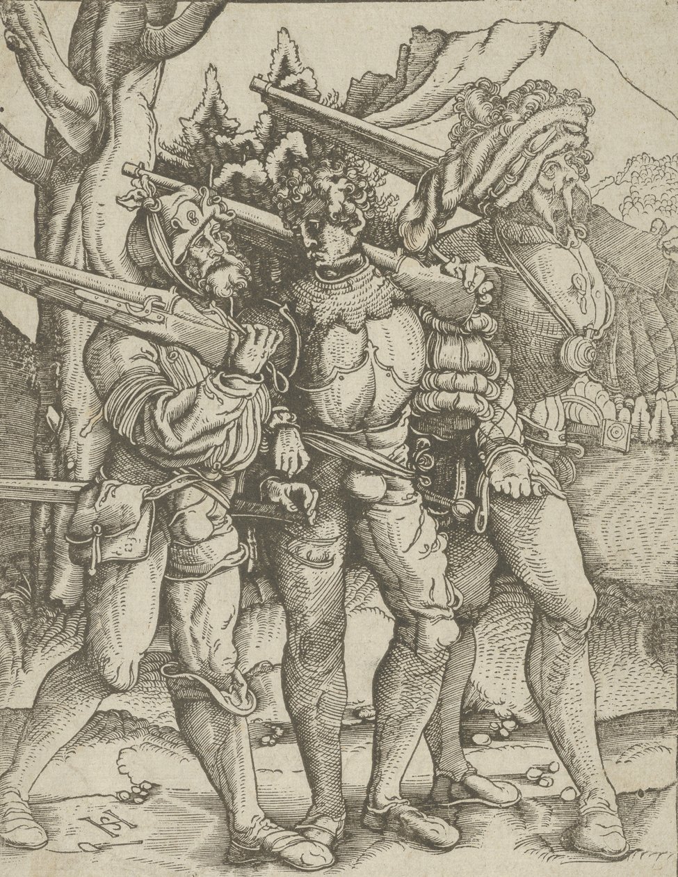 Trois soldats avec des mousquets, vers 1511-15 - Hans Schäufelein the Elder
