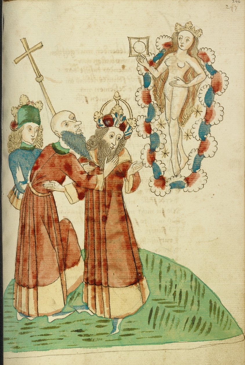 Le roi Avenir, Josaphat et un savant païen voient la personnification de Vénus - Hans Schilling