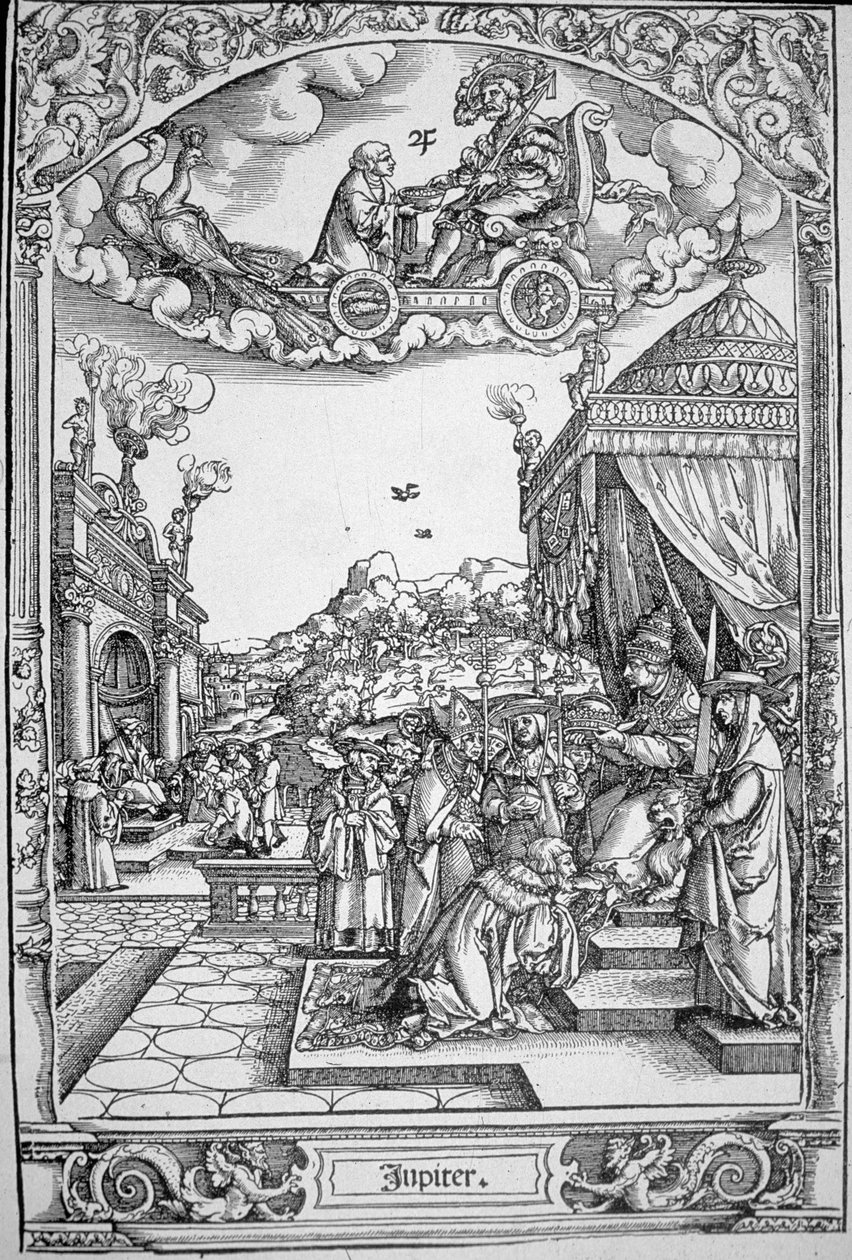 La planète Jupiter (gravure sur bois) - Hans Sebald (School of) Beham