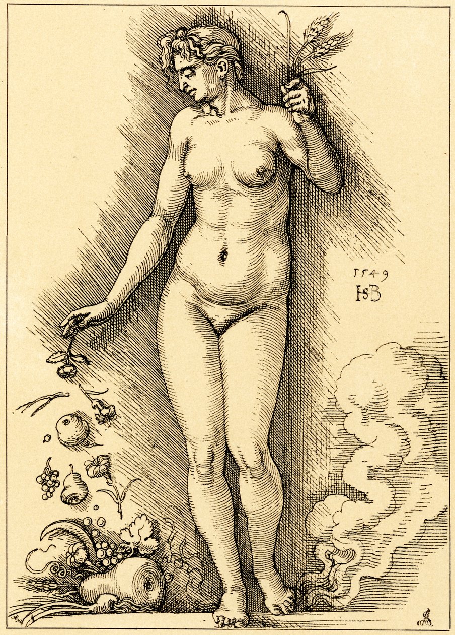 Cérès, répandant des fruits - Hans Sebald Beham