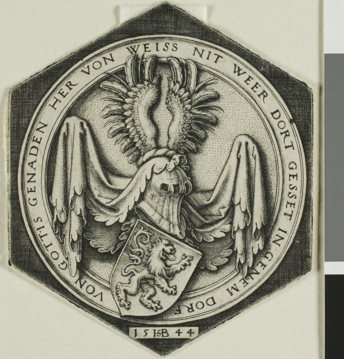 Blason avec un lion rampant - Hans Sebald Beham