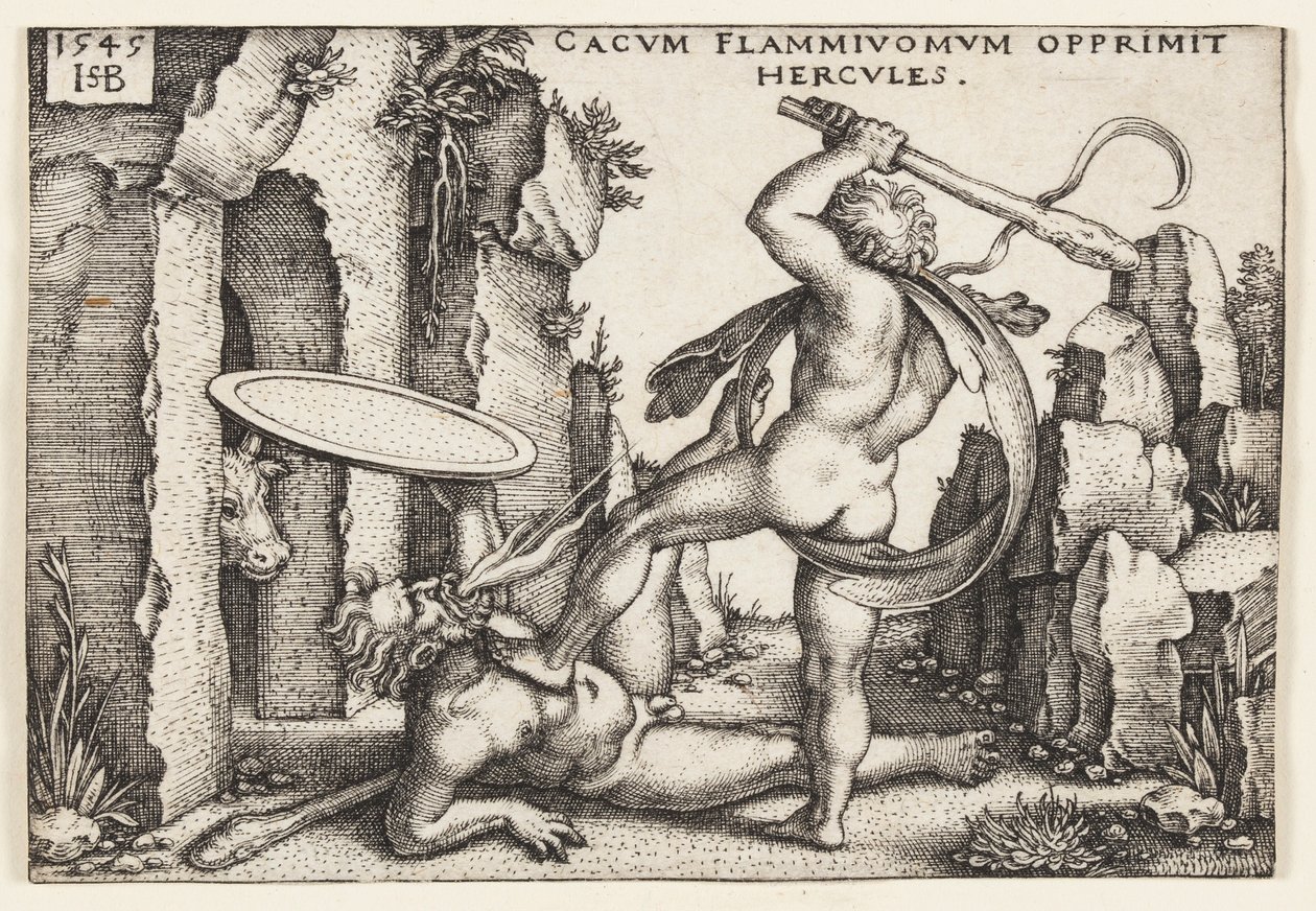 Hercule et Cacus - Hans Sebald Beham