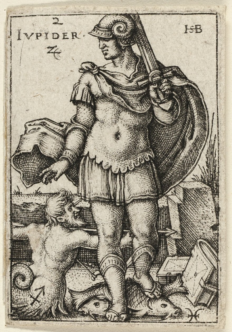 Jupiter, planche 2 des Sept planètes et les zodiaques - Hans Sebald Beham