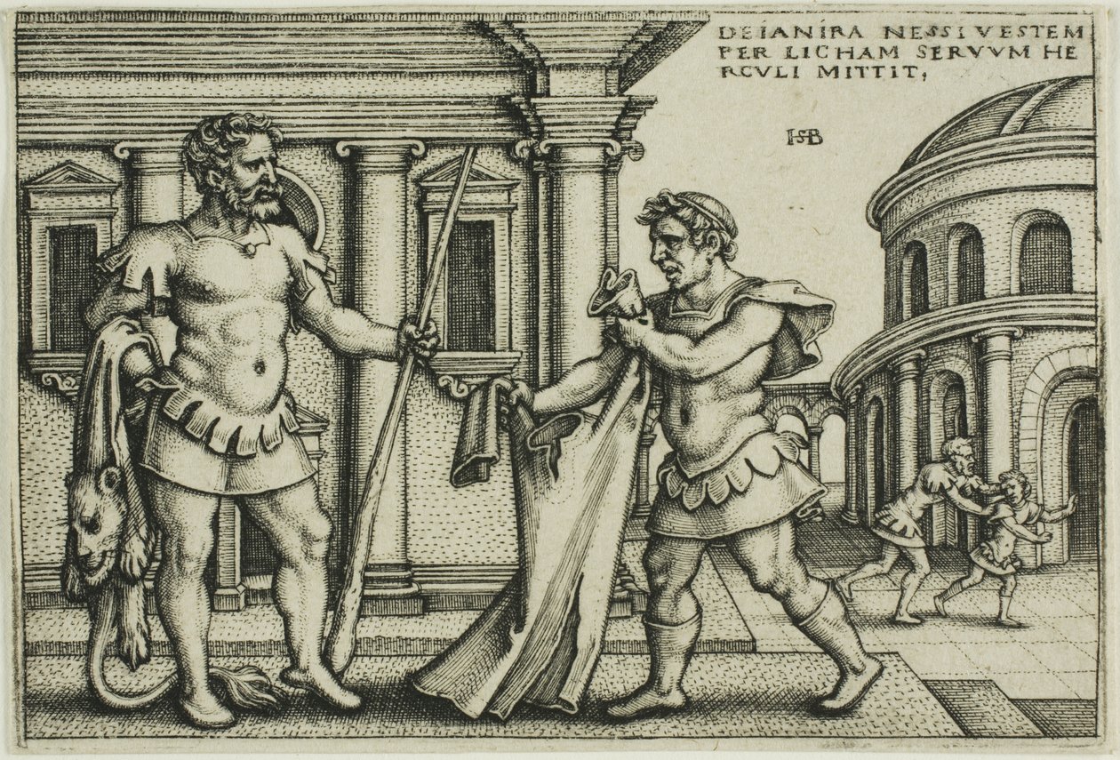 Lichas apportant le vêtement de Nessus à Hercule, des Travaux d