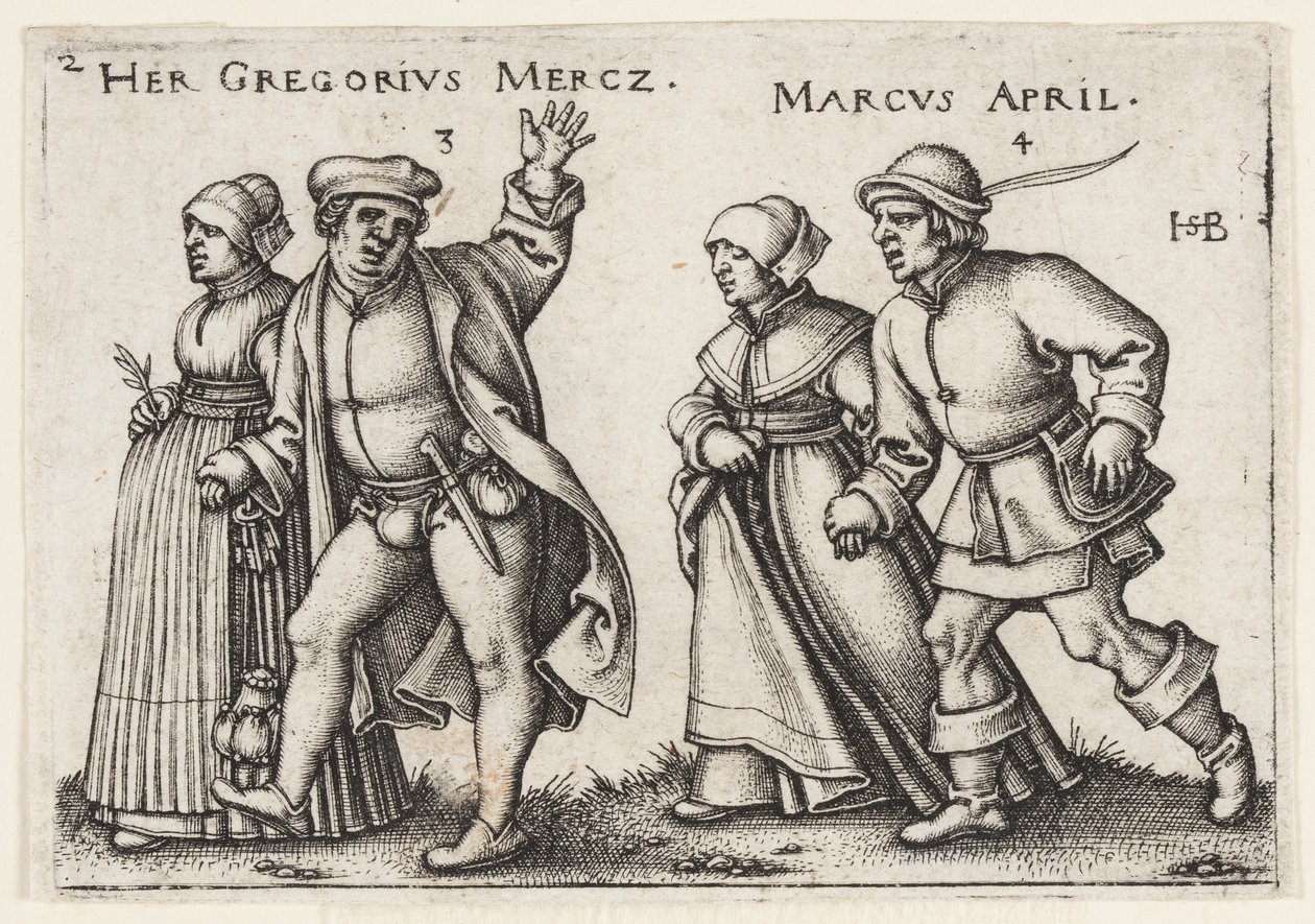 Mars et Avril - Hans Sebald Beham