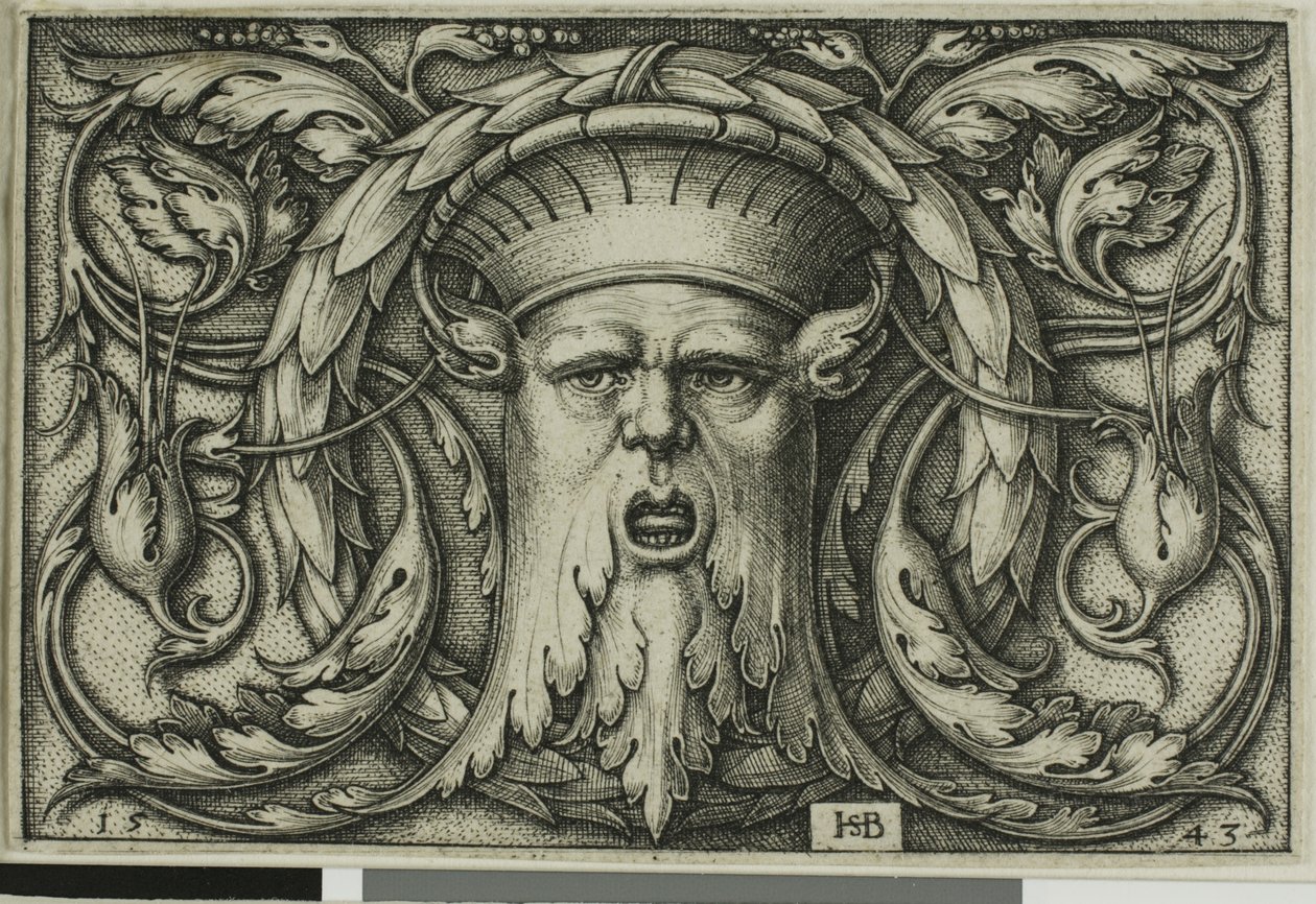 Ornement avec un masque - Hans Sebald Beham