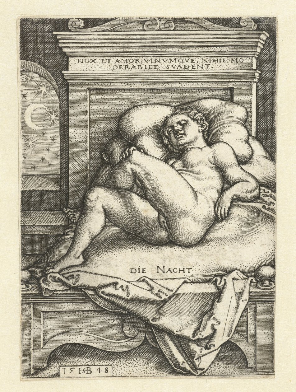Femme nue endormie comme la Nuit - Hans Sebald Beham