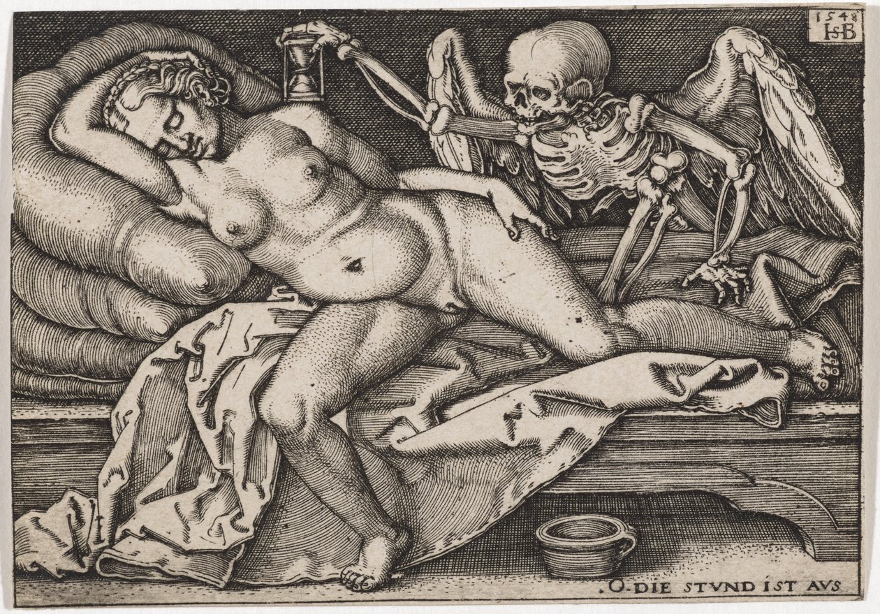 Fille endormie et la mort, 1548 - Hans Sebald Beham
