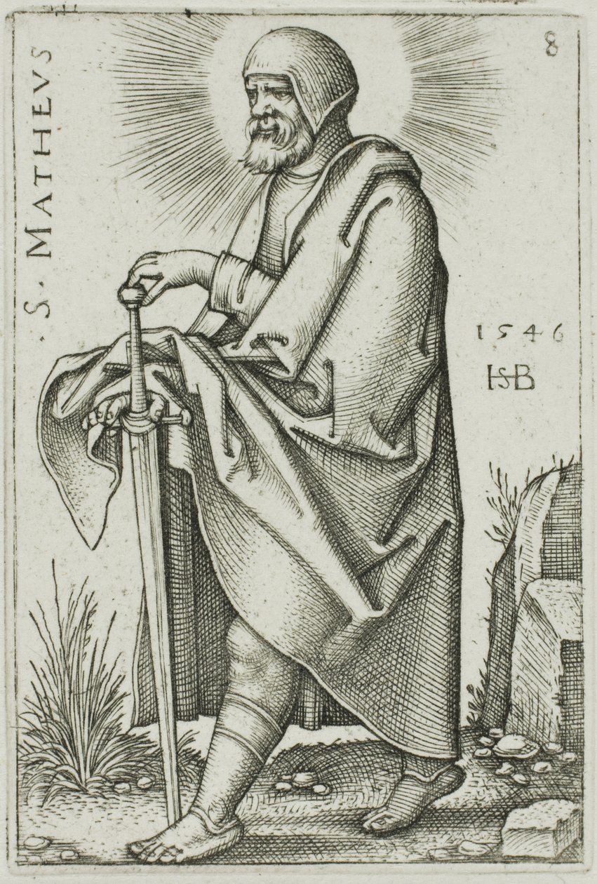 Saint Matthieu, planche 8 des Douze Apôtres - Hans Sebald Beham