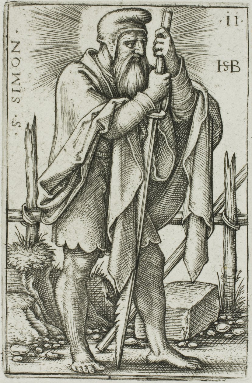 Saint Simon, planche 11 des Douze Apôtres - Hans Sebald Beham