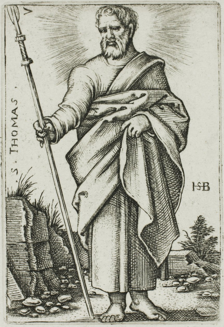 Saint Thomas, planche 7 des Douze Apôtres - Hans Sebald Beham