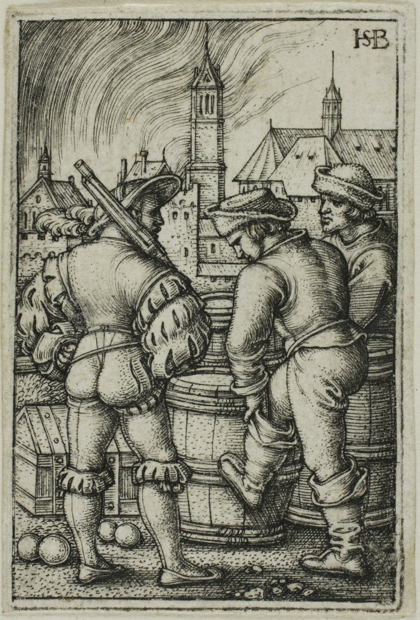 Le garde près des tonneaux de poudre - Hans Sebald Beham