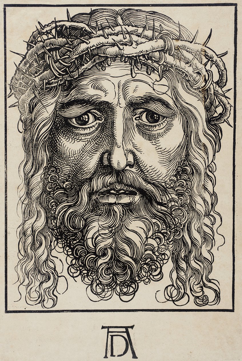 La tête du Christ couronnée d