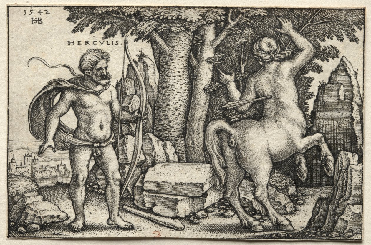 Hercule tirant sur Nessus - Hans Sebald Beham