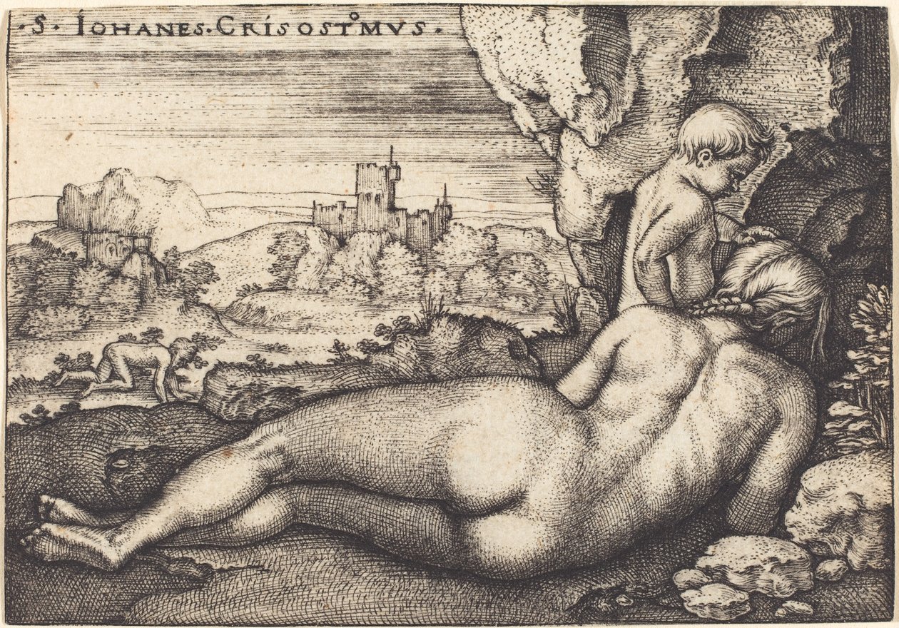 La pénitence de saint Jean Chrysostome - Hans Sebald Beham