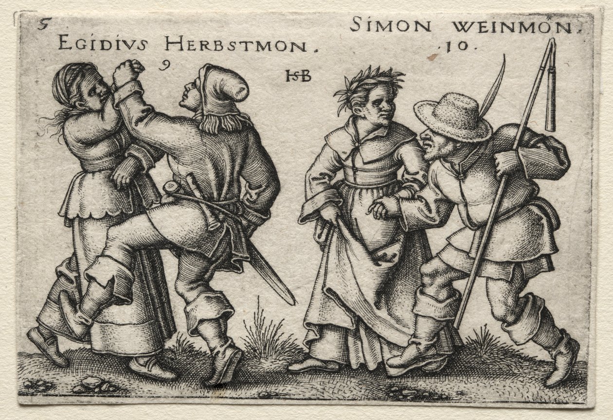 Le mariage villageois : Egidius Herbstmon / Simon Weimon - Hans Sebald Beham