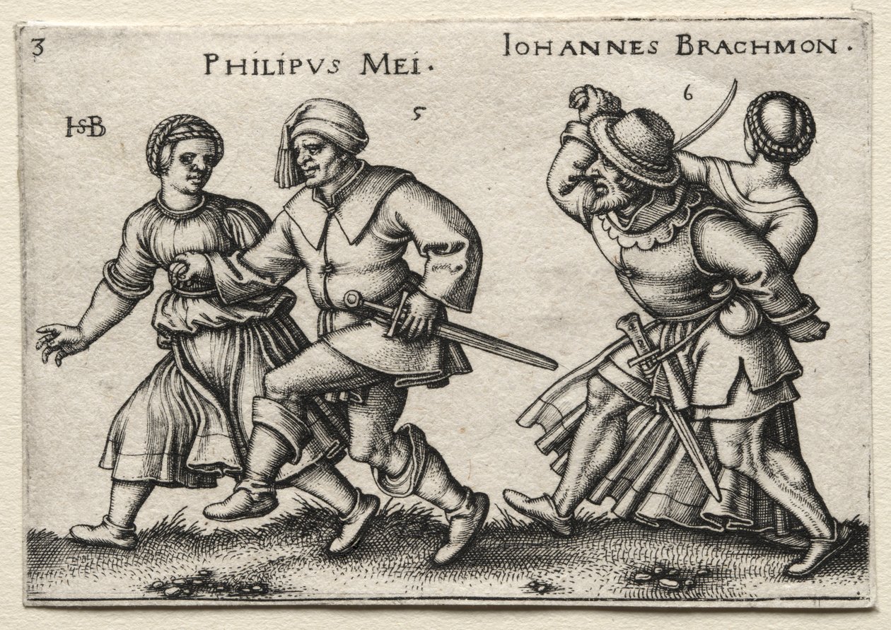 Le mariage villageois : Philipus Mei / Johannes Brachmon - Hans Sebald Beham
