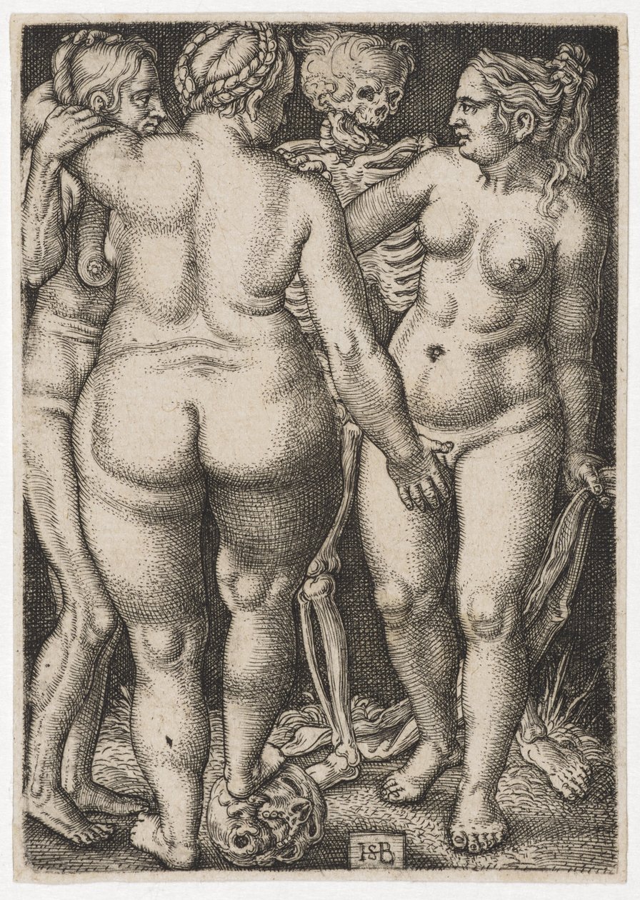 Trois femmes et la mort, vers 1546-50 - Hans Sebald Beham