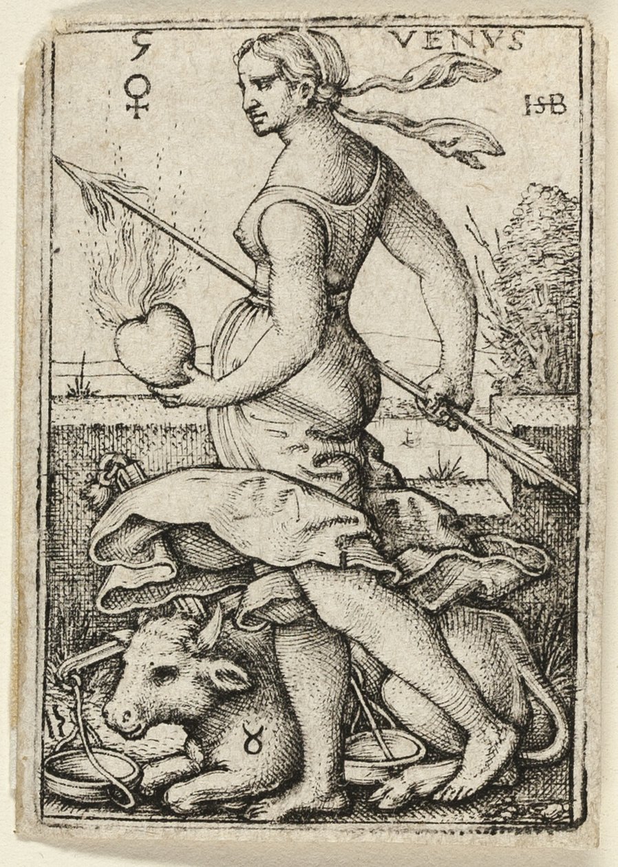Vénus, planche 5 du livre Les sept planètes et les zodiaques - Hans Sebald Beham
