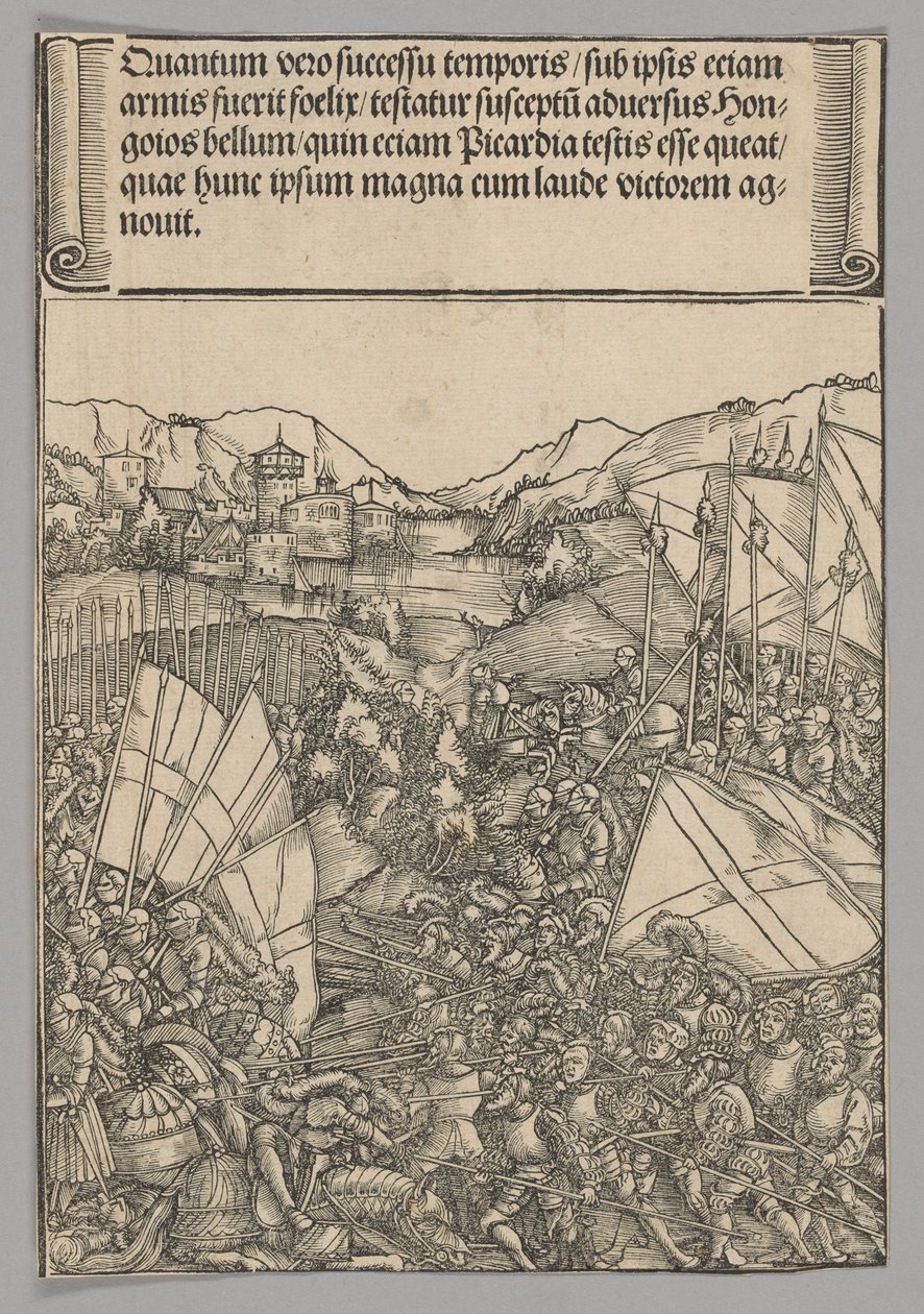 Bataille de Hainaut, planche 3 des Scènes historiques de la vie de l