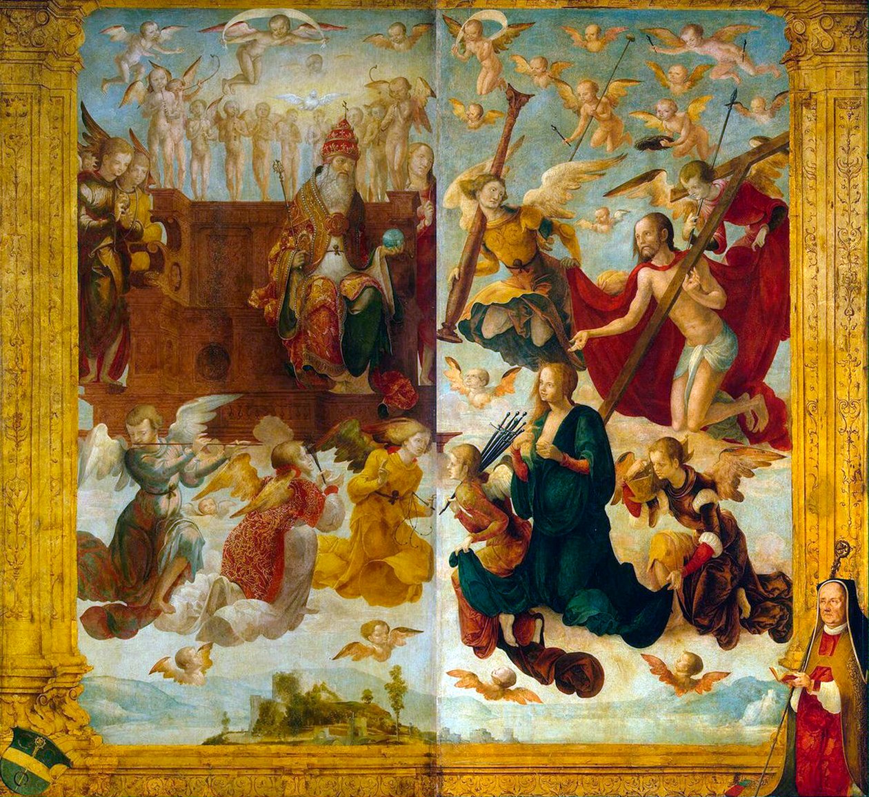 Christ et Marie devant Dieu le Père, début du 16e siècle - Hans Suess Kulmbach von