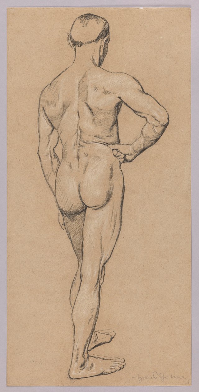 Nu masculin vu de dos - Hans Thoma
