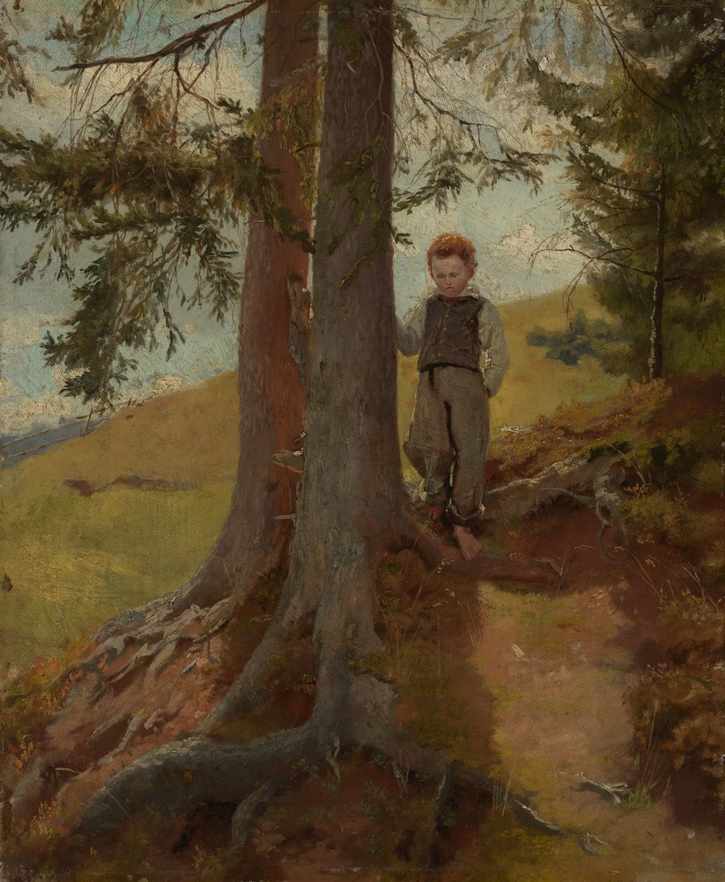 Jeune paysan à la lisière de la forêt - Hans Thoma