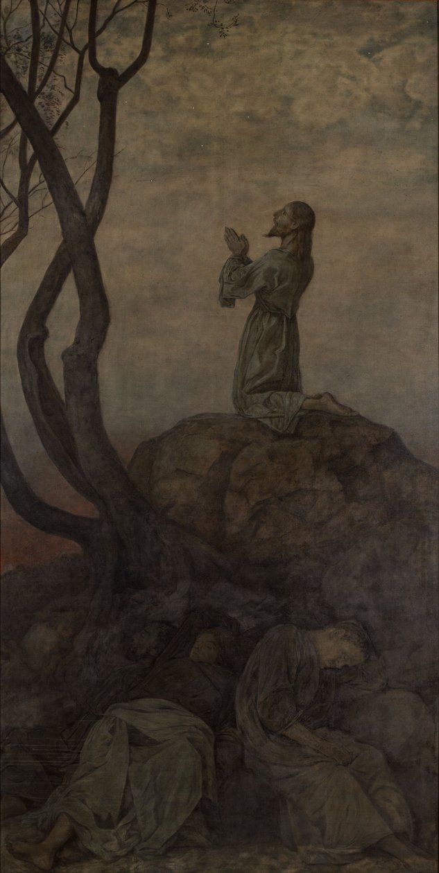 Le Christ au mont des Oliviers - Hans Thoma