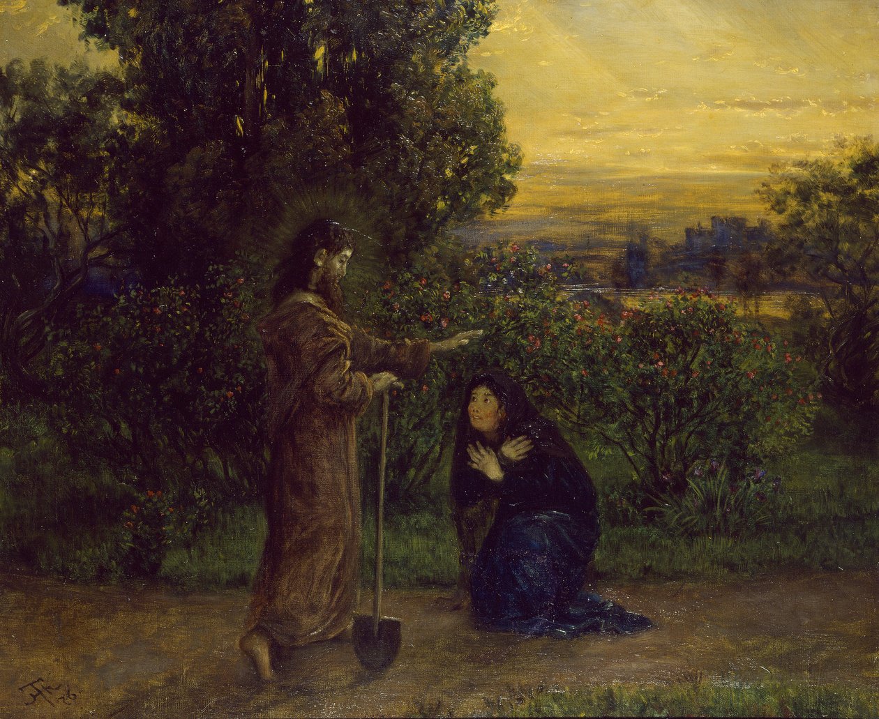 Le Christ apparaît à Marie Madeleine - Hans Thoma
