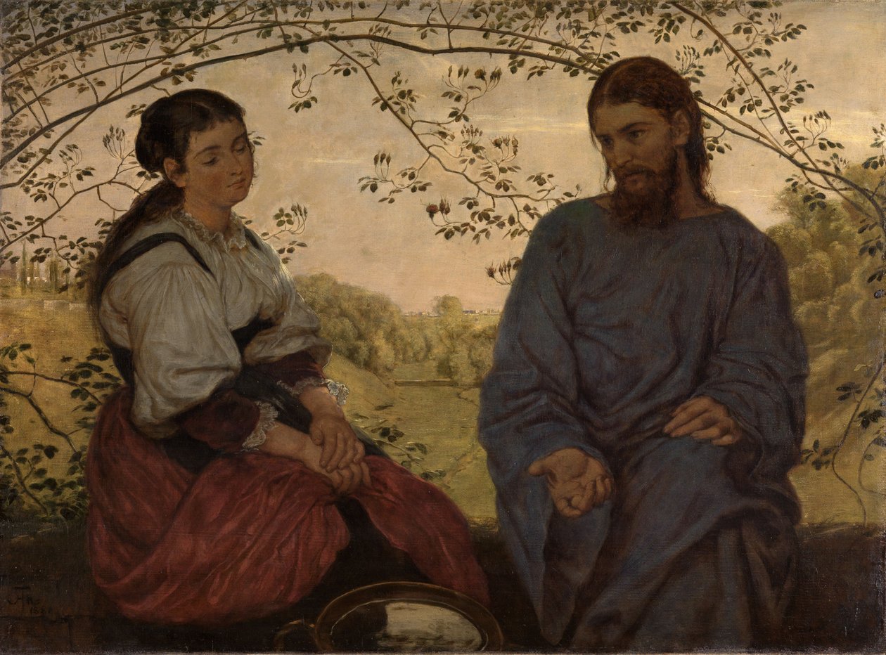 Le Christ et la Samaritaine - Hans Thoma