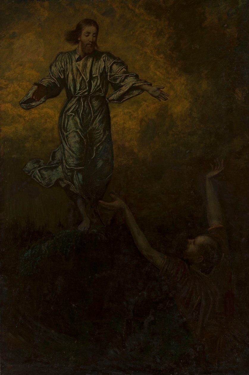 Le Christ et saint Pierre - Hans Thoma